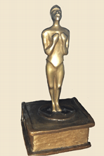 Award on brown background